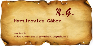 Martinovics Gábor névjegykártya