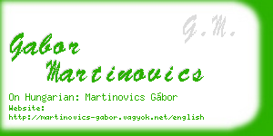 gabor martinovics business card