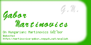 gabor martinovics business card